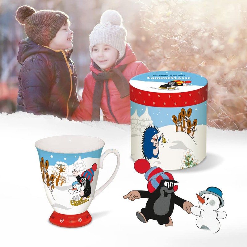 Trötsch Verlag Der kleine Maulwurf Sammeltasse Winter: Kaffeetasse, 300 ml,