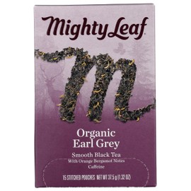 Mighty Leaf Tea Organic Earl Grey Hand-Stitched Tea Bags, 15 ct