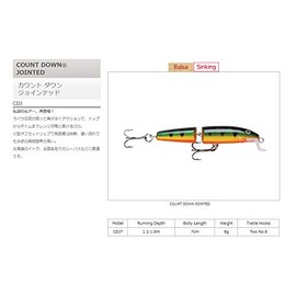 Rapala CDJ7-CLN Crown Countdown Jointed, 2.8 inches (7 cm), 0.3 oz (8 g)