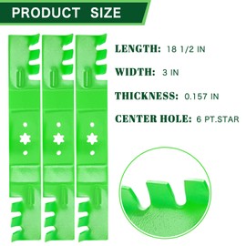 TENGMUJX 6 Pack Mower Mulching Blade Replaces OEM 942-0677 742-0677 942-0677 Toro 112-0931 for 54 inch Deck MTD Cub Cad et RZT S54 GT1054 GT2300 LGT1054 LGTX1054 Lawn Mower