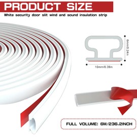 Silicone Seal, Weather Stripping Door Seal, Self-Adhesive D-Shaped Door Weather Stripping for Door and Window(19.7 Feet)