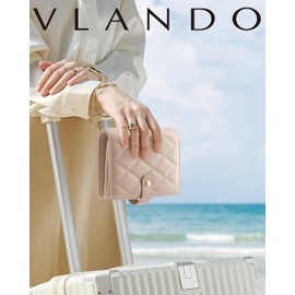 Vlando Jewellery Organiser, Foldable Earring Storage Organiser, Travel Jewellery Case with 5pcs Velvet Jewellery Pouches Bag for Necklace, Earring, Bracelets, Ring, Brooches(Sand Pink)