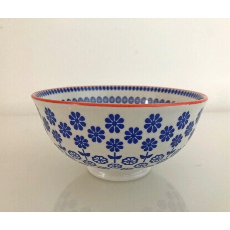 CUCINA TAVOLO Fine Porcelain Blue, White, Coral Rice or Dessert