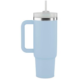 YOUEXPERT 30 oz Tumbler with Handle and Straw, Insulated Tumblers with Lid and Straw, 30oz Stainless Steel Cup Water Bottle Sports Travel Tumblers - Blue