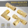 TRUSTKITS 1/4"OD x 1/4"OD Brass Compression Tube Fittings, 1/4" Compression