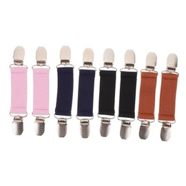 SAFIGLE 8pcs Elastic Glove Clips for Slip Mitten Holders for Winter Clothing Strong Cinch Clamp for Secure Attachment of Mittens Hats Cardigans Durable User Friendly Design