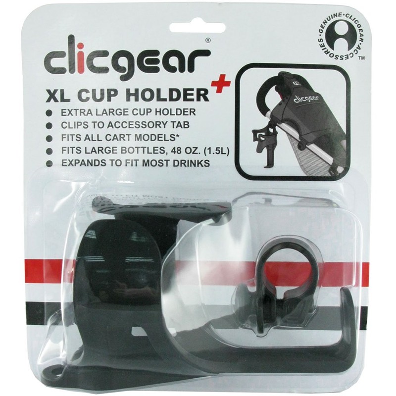 Clicgear Golf Trolley Cup Holder XL, Black