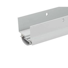 Aluminum Adjustable Door Bottom Weatherstrip for 1 3/8" & 1 3/4" Thick Doors for Gaps 1/2" to 1 1/4" (White)