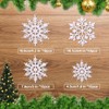 50 Adornos de Copos de Nieve Blancos de Navidad de