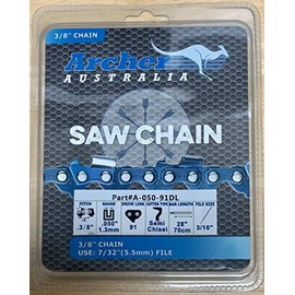 28" Archer Chainsaw Chain 3/8-050-91DL Semi-Chisel 72DG091G replaces Stihl