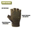 HYCOPROT Fingerless Gloves, Knuckle Protective Breathable Lightweight Outdoor Gloves for