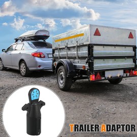 MACHSWON Car Trailer Wiring Tester Hitch Towing LED Connector 7 Way Flat Pin Adapter Plug