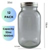 Glass Jars Wide Mouth Glass Mason Jars with Lids, Used