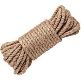 Angeer Hemp Rope,12mm Thick Rope Strong Natural Rope,Jute Rope for Craft Rope/Cat Scratching Rope/Garden Bundling(10 M/32 Feet) (12mm/0.47inch)
