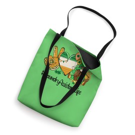Laundry Assistant Peace Love St Patricks Day Gnome Shamrock Tote Bag