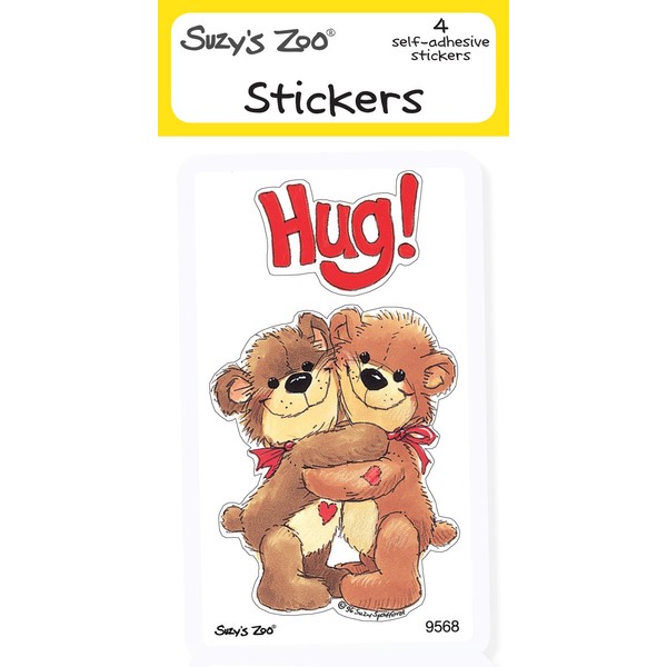 Suzy's Zoo Stickers 4-pack, "Hug Bears" 10123