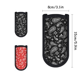 4 Pieces Hot Pot Handle Holder Cover for Kitchen Heat Resistant Hot Handle Sleeve Holder Cast Iron Pan Skillet Handle Cover Potholders for Cooking and Baking (5.Upgraded Style-Black 4pcs)
