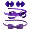 2 Pieces Of Bow Hairbands, 2 Pieces Of Bow Hairpins,