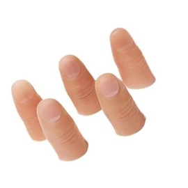 Xinjincang 5Pcs/Set Complexion Magic Trick Fingers Fake Thumb Tips Stage Show Prop Prank Magic Kits and Accessories Novelty and Gag Games, Small