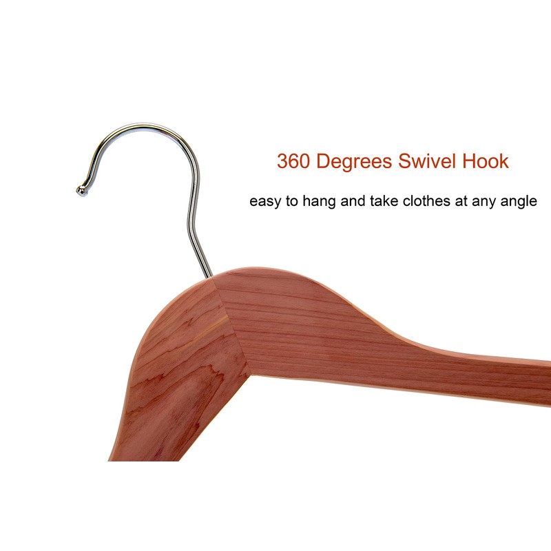 American Red Cedar Wooden Coat Suit Hangers, Wood Skirt Dress