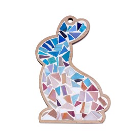 NKlaus DIY Mosaic Craft Set Rabbit 10 Pieces Toy Children & Adults Craft Kit Puzzle Mosaic Art 15247
