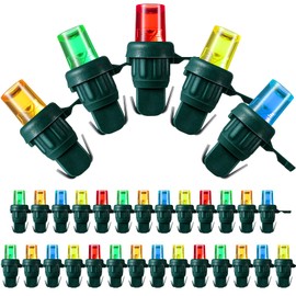 LED 5 mm Christmas String Lights Replacement Bulbs LED Wide Angle Wire Light Set Indoor Outdoor Home Decor Festival Decorations for Xmas Tree Lights(Multicolor Bulb,120 Count)