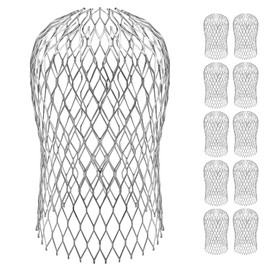 Laicky 10 Pack Gutter Downspout Guards 3.5 Inch Adjustable Aluminium Filter Strainer, Expandable Gutter Strainer for Preventing Blockage Leaves Debris Drain Net Cover Gardening Tools