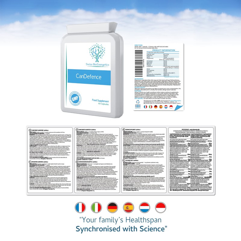 swiss bioenergetics CanDefence 60 Capsules - Candida Support - Ultimate