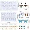 LET'S RESIN Resin Earring Molds, 2 Pcs Resin Molds Silicone