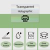 3x2 Inch Transparent Holographic Thermal Labels Stickers, Clear Self-Adhesive Direct
