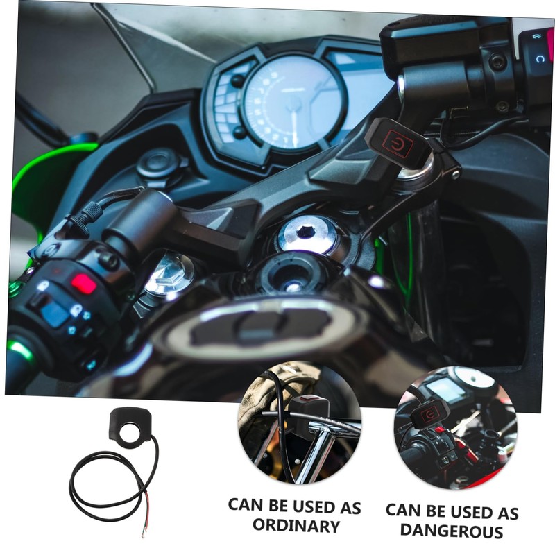 GRIRIW Motorcycle Handlebar Light Switch for Headlight Power Multi Functional