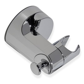 Handheld Shower Head Holder - Enhanced Suction Cup - Large Angle Adjustability - Bathroom Wall Mount Shower Wand Holder (Polished Chrome)