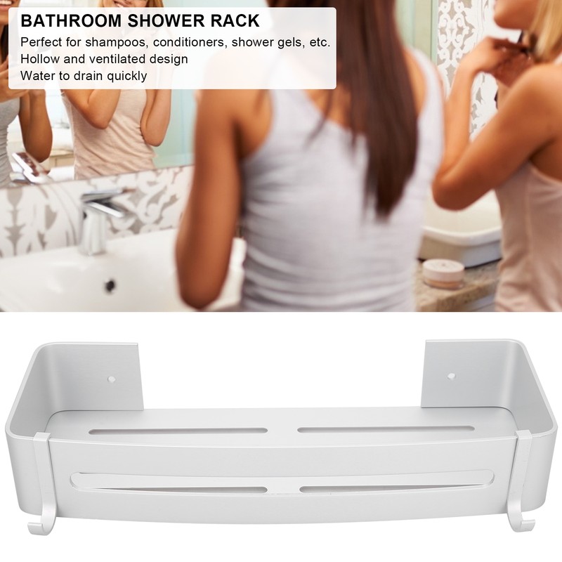 Wall Storage Rack Aluminum Corner Shower Caddies Wall Mounted Bathroom