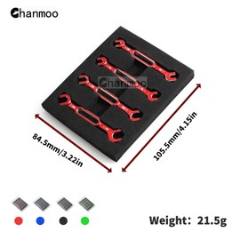 Chanmoo RC Aluminum Alloy Wrench Turnbuckle Nut Ball 3.0/3.2/3.5/3.7/4.0/5.0/5.5/6.0mm Joint Remover RC Universal Repair Tool Set for RC Crawler Monster Truck Off Road Car Drone Airplane (Red)