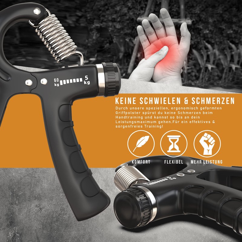 Alphaskin© Hand and Finger Trainer, Improved Concept 2020, Forearm Training