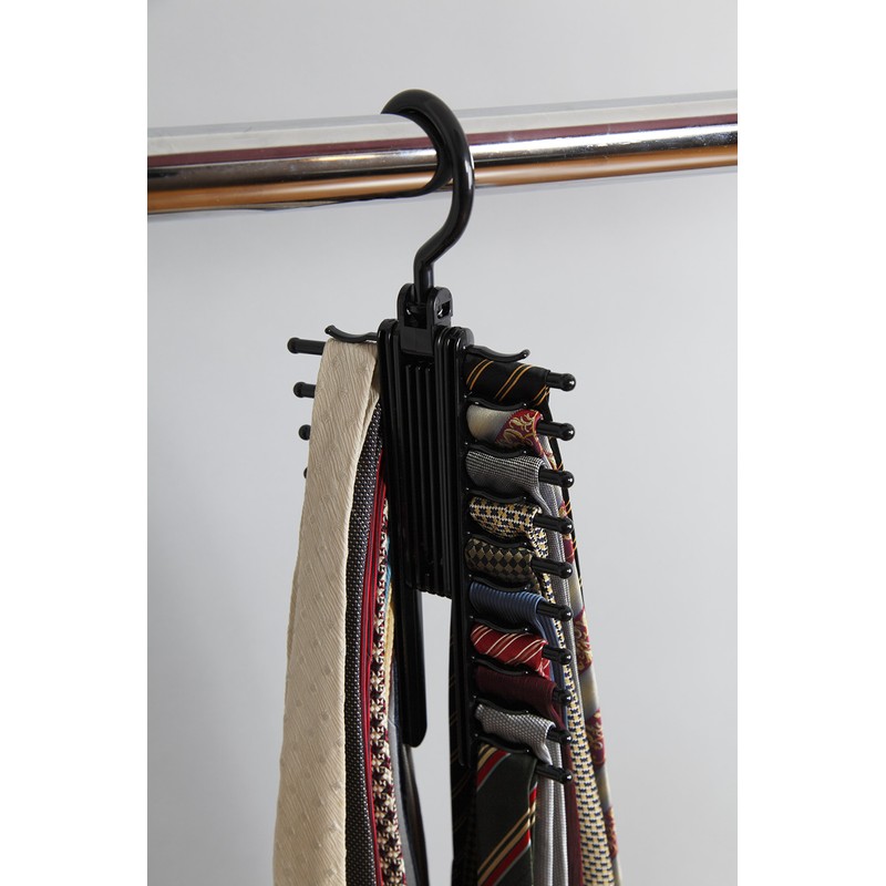 Shinko Hanger Neck Tie Hanger Cross "F-Fit" Black
