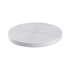 Cotton Tape in White & Black Bunting Apron Webbing - 13mm 1/2 Inch - Ideal for Sewing Dressmaking Alterations & Arts & Crafts - 50 Metre Roll (White)