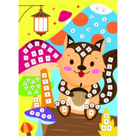 C.S. Kids Magic World Mosaic - Woodland Animals |Crafts Gifts | Educational Glitter Mosaic