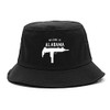 Welcome to Alabama Uzi Sub Machine Gun Bucket Hat Black