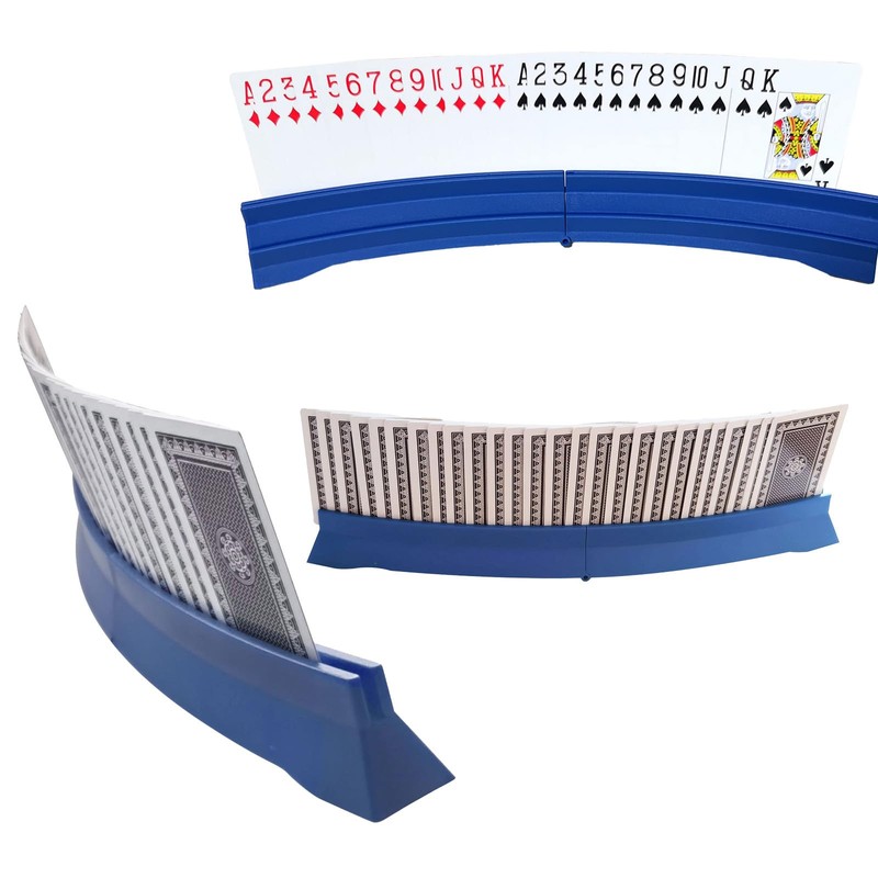 2Pcs Foldable and Curved Playing Card Holders, Plastic Hands Free