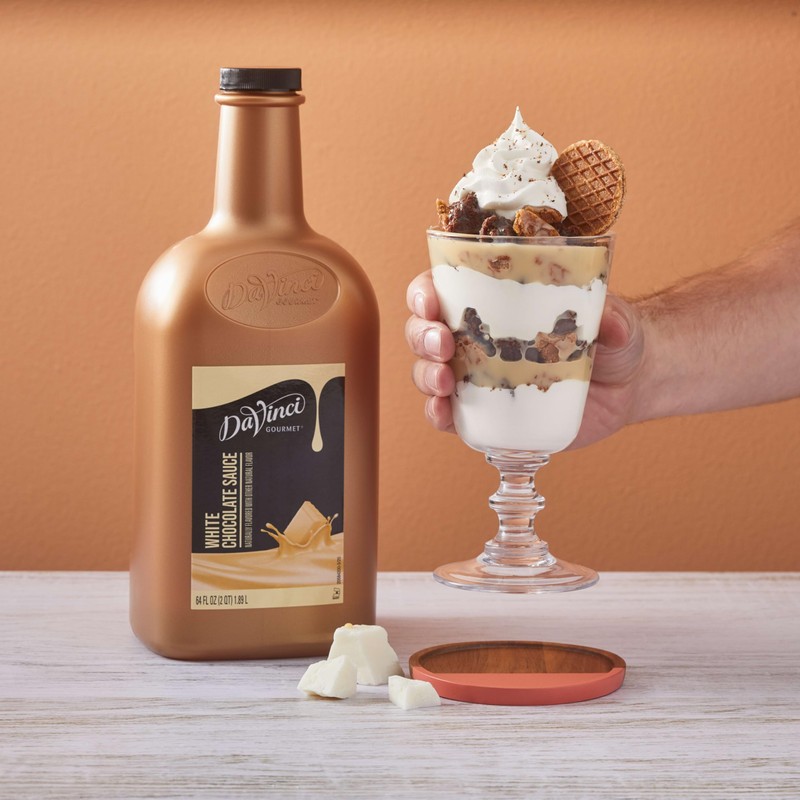 DaVinci Gourmet White Chocolate Sauce, 64 Fluid Ounces (Pack of