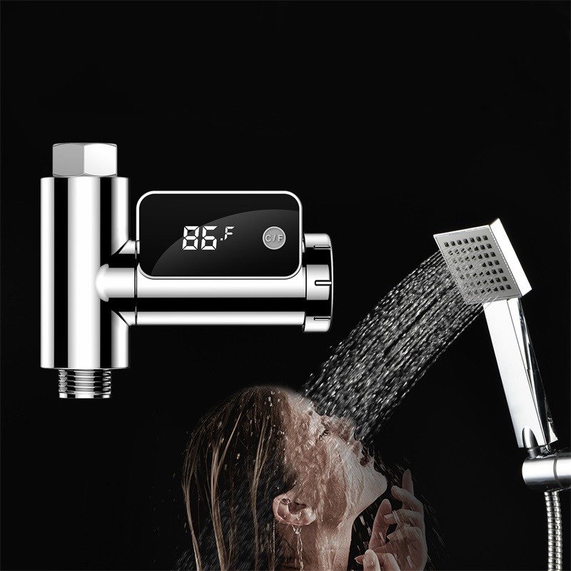 LED Water Thermometer ABS PC Water Temperature Meter with 360