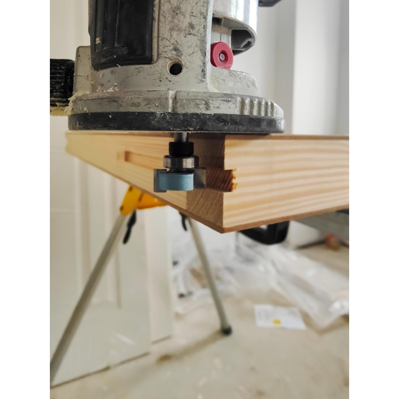 CUTTOOLS Rebate router bit slot cutter for Intumescent Strip 1/4