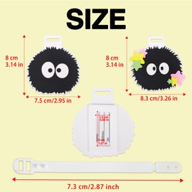 GTOTd Cute Soot Luggage Tag Suitcase (4 Pieces) Anime Tags with Name Tag Address Tag Suitcase Travel Luggage Bag Tags for Women Men