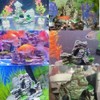 Wvkzuc Aquarium Mountain View Stone Resin Artificial Fish Tank Decoration