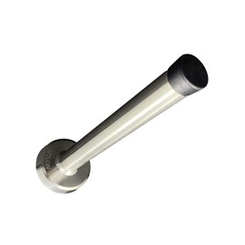 Long Door Stops, Stainless Steel Door Stopper, 8 Inch Commercial Doorstop Door Holder Wall Mounted, Large Modern Brushed Metal Solid Door Bumper w/Mute Rubber Tip, Heavy Duty Door Stopper