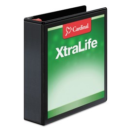 Cardinal Clearvue Xtralife Slant-D Presentation Binder, 2in Capacity, Black