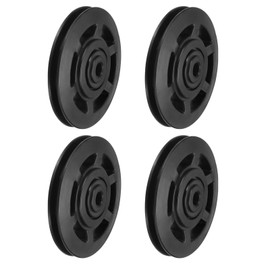 PATIKIL Universal Bearing Pulley Wheel 95mm/3.7", 4 Pack Nylon Bearing Pulley Wheel Lifting Bearing Wheel Replace for Gym Equipment Part Cable Machine