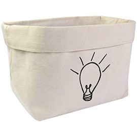 Large 'Lit Lightbulb' Canvas Organiser/Storage Bag (OR00008080)