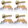 Industrial Golden Pipe Clothing Rack 10 Inch, 4 Pcs Gold